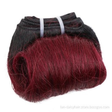 Wholesale Raw Unprocessed Afro body Virgin Remy Human Hair  Brazilian Human Hair T1b/99j 4pcs